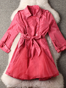 MC207B/ 풍성한 핑크 코트